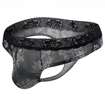 Men's Sexy Lace Breathable T-Back Underwear / Male G-String Flower Mesh Briefs Lingerie - EVE's SECRETS